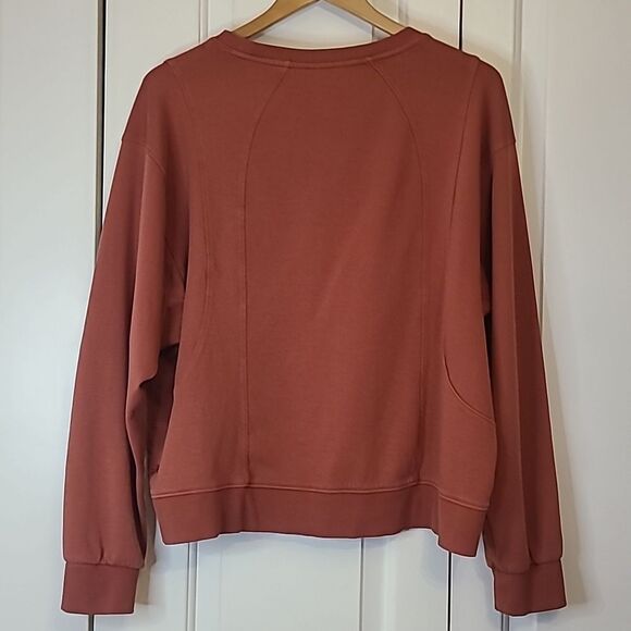 Athleta Crewneck Sweatshirt Burnt Red Size XL - Picture 5 of 10